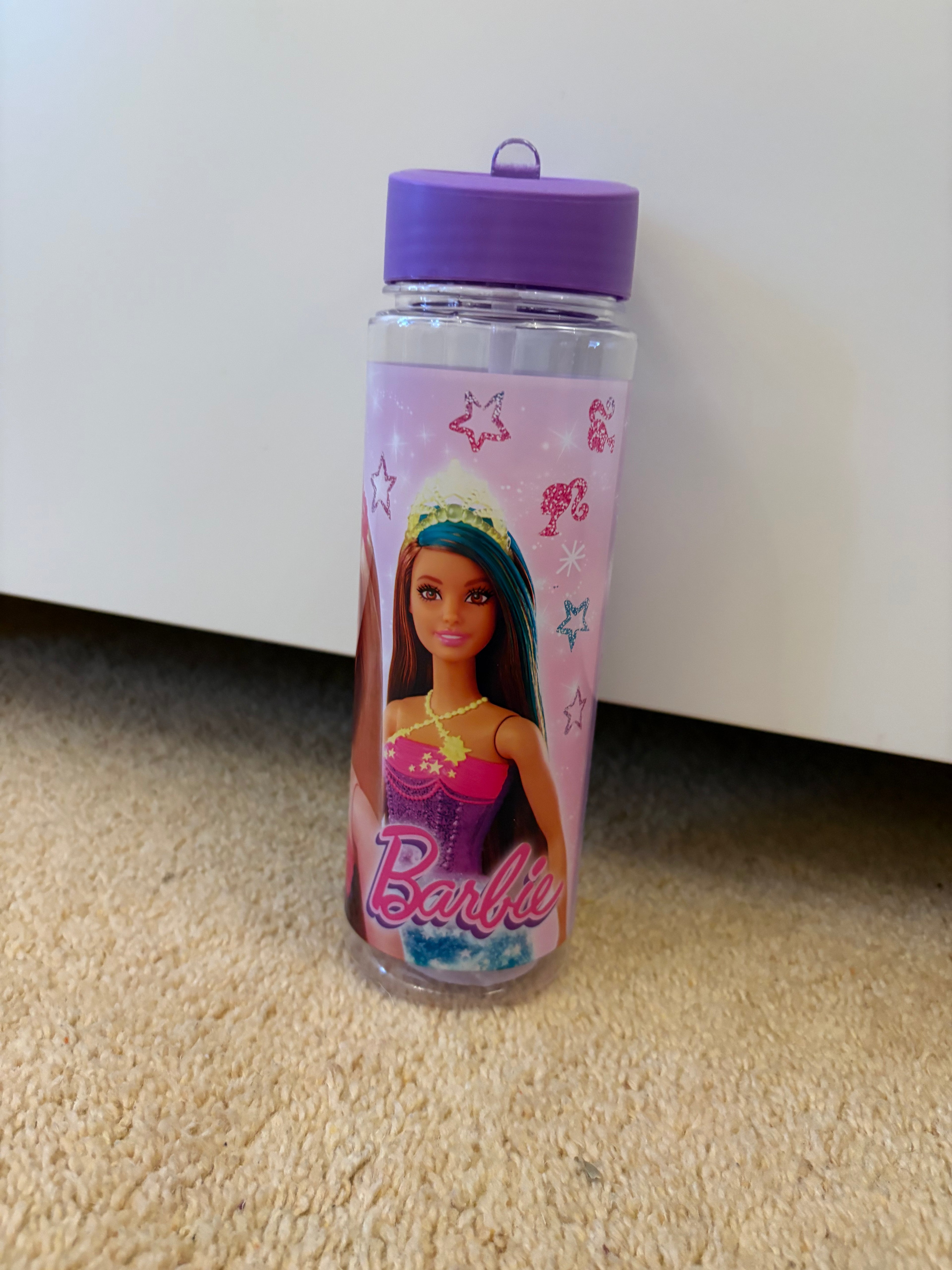 Barbie Drinking Bottle with Straw 650ml