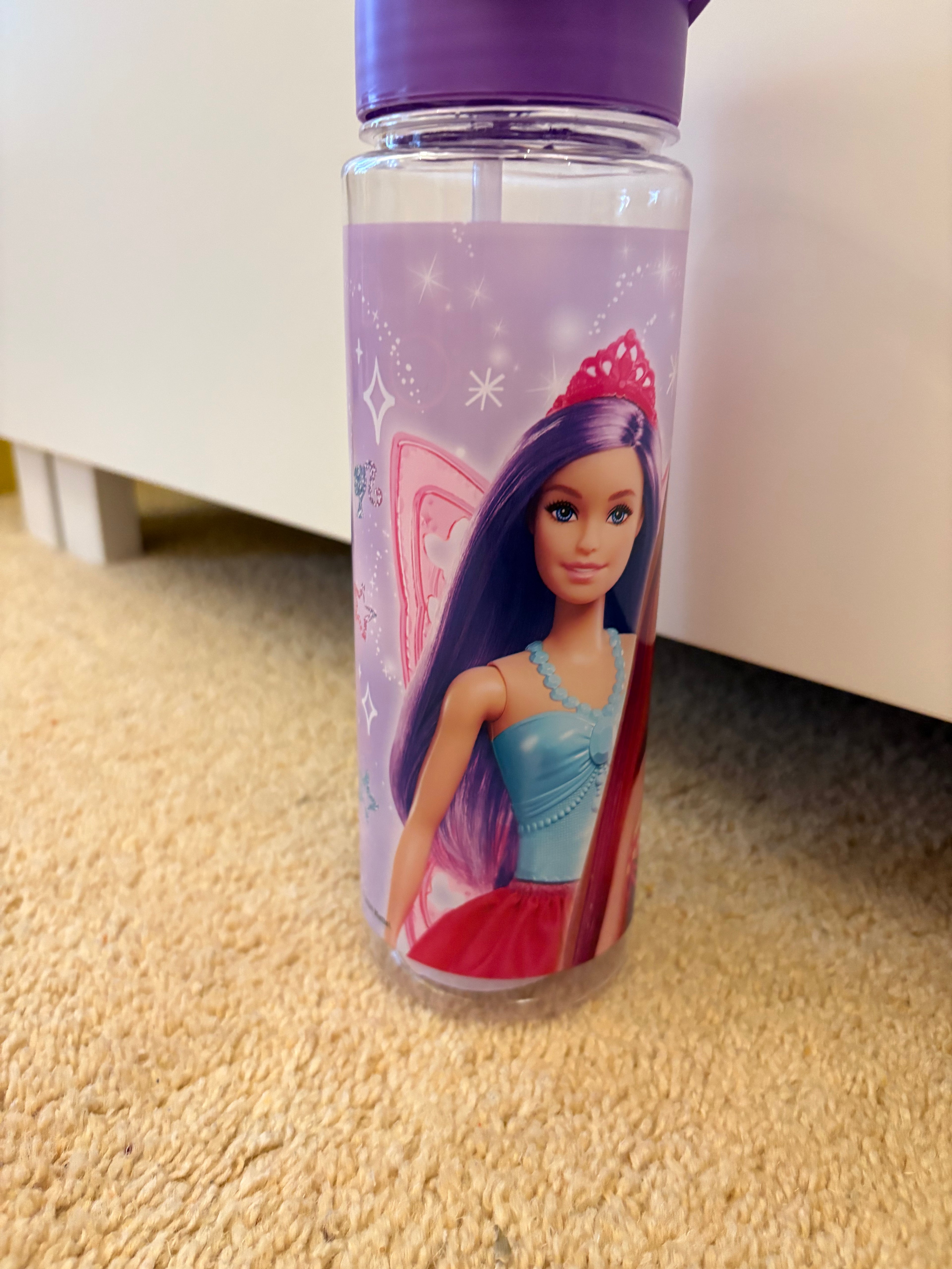 Barbie Drinking Bottle with Straw 650ml