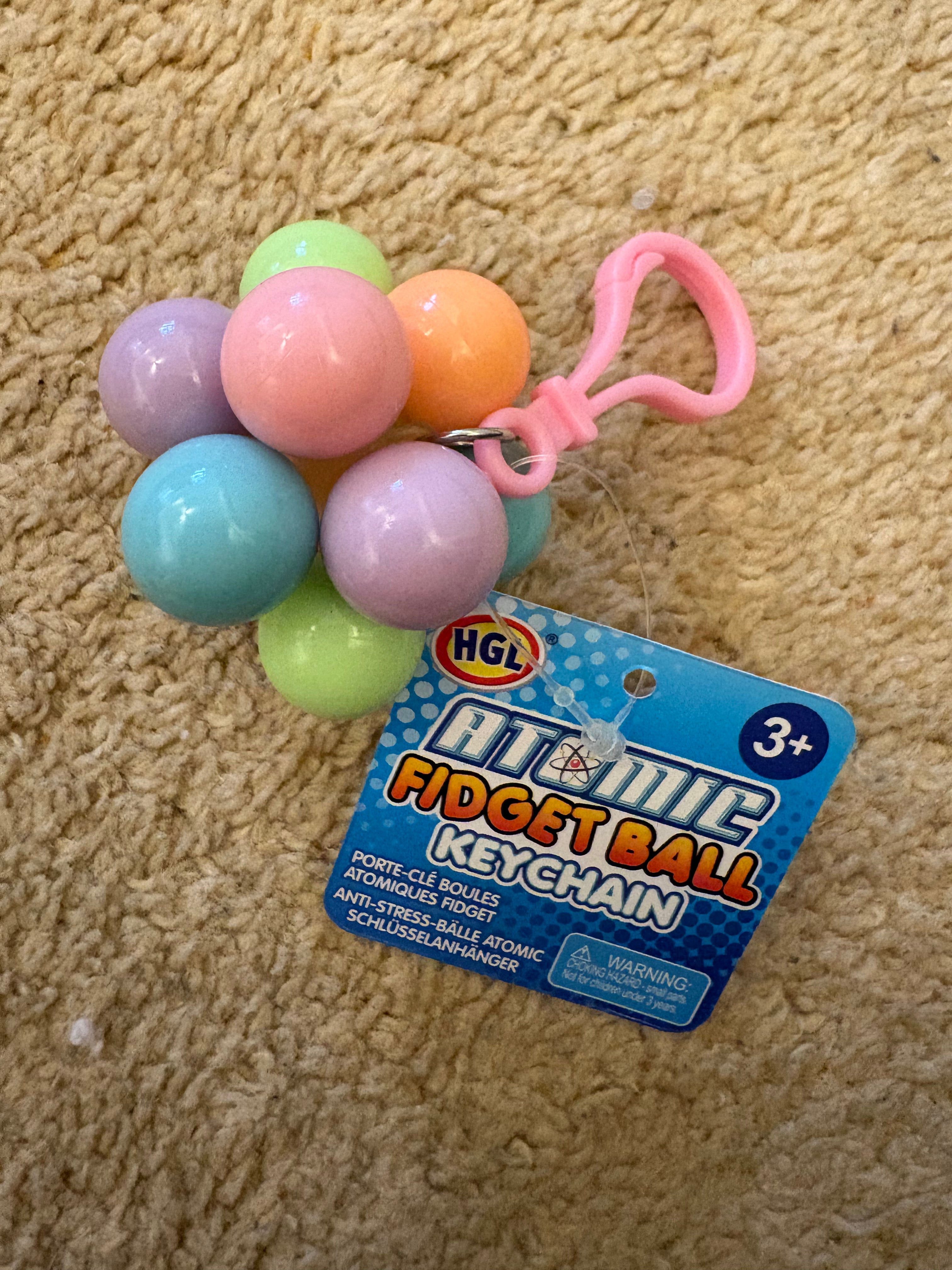 Atomic fidget ball keyring