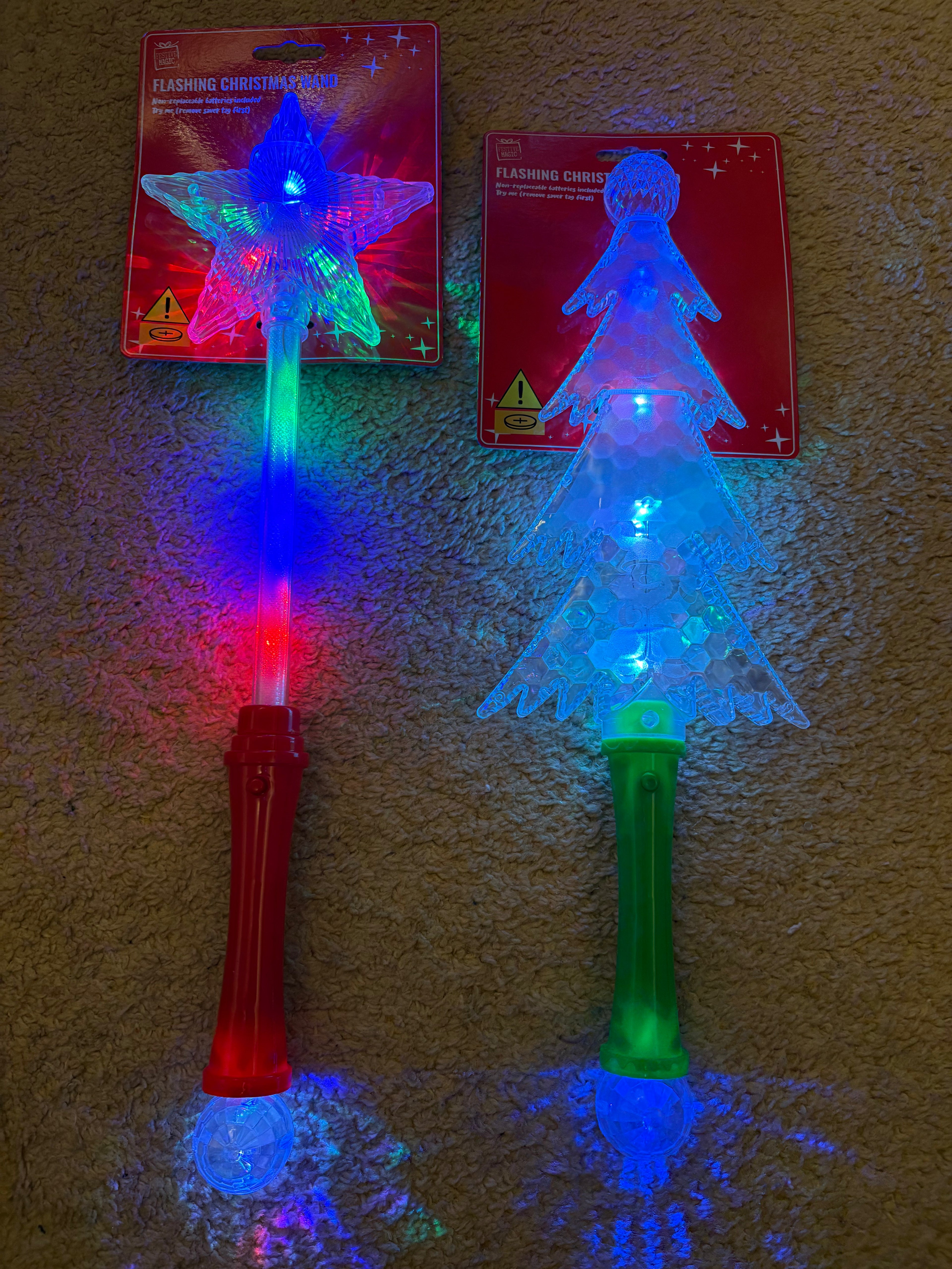 Light up tree/star wand