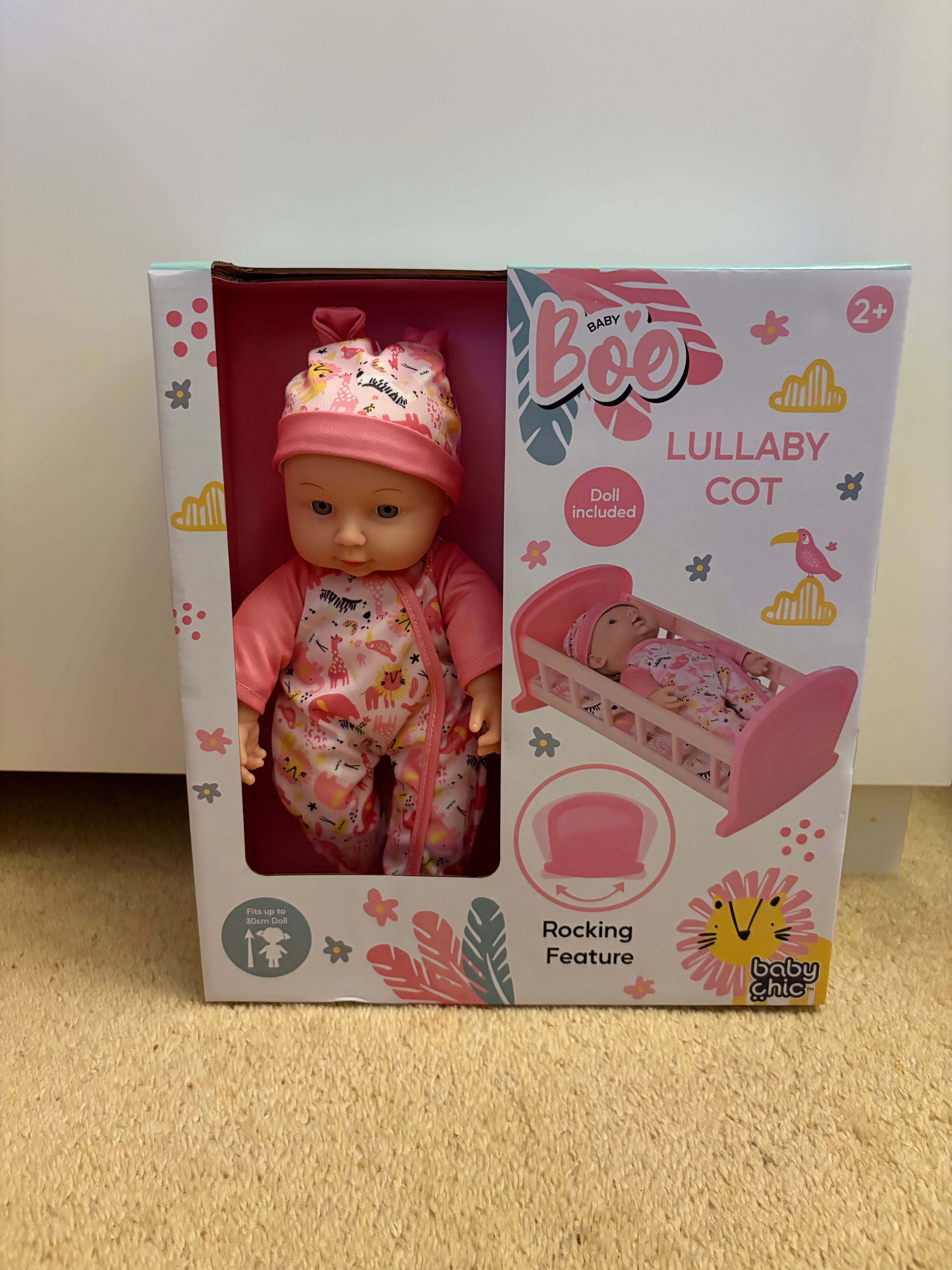 Baby Boo doll and cot 2 in 1